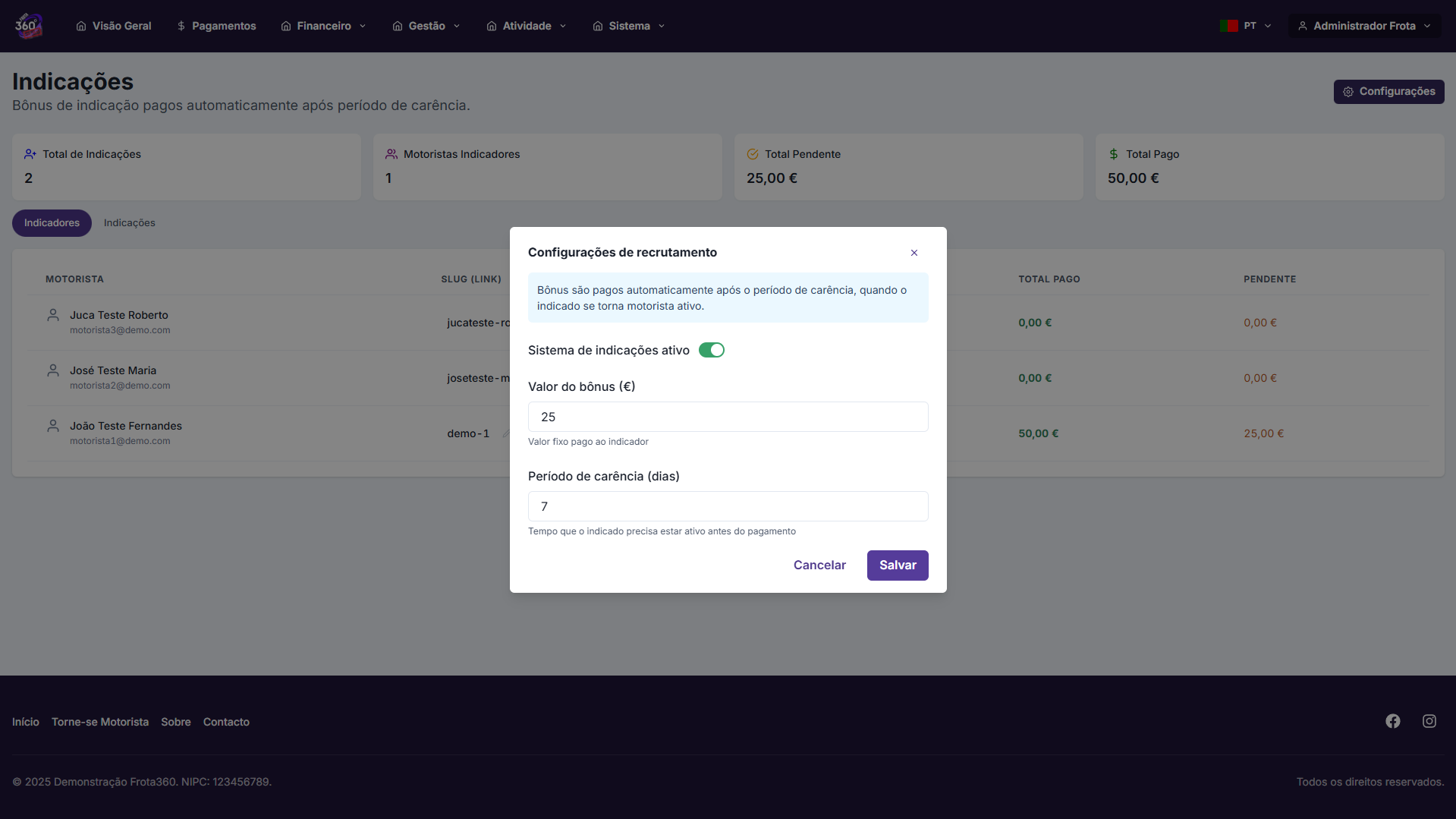 Programa de Indicações - 1